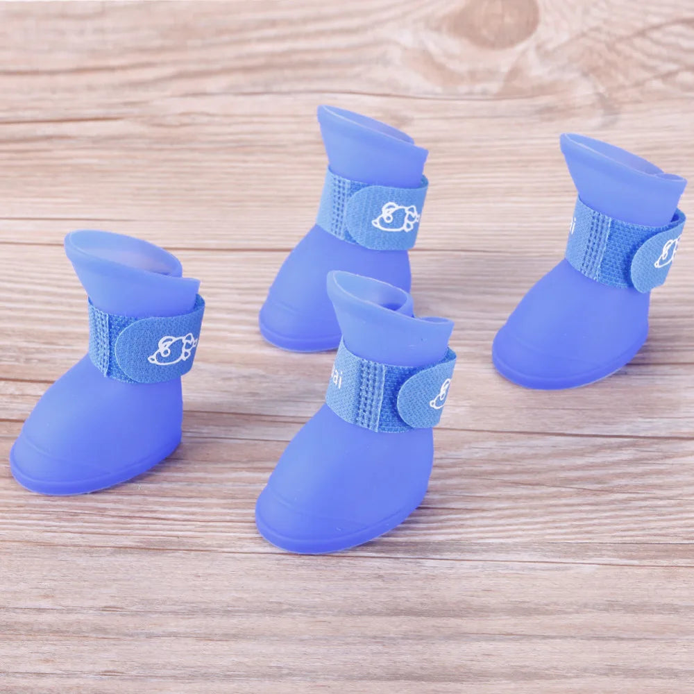 4Pcs Pet WaterProof Rainshoe