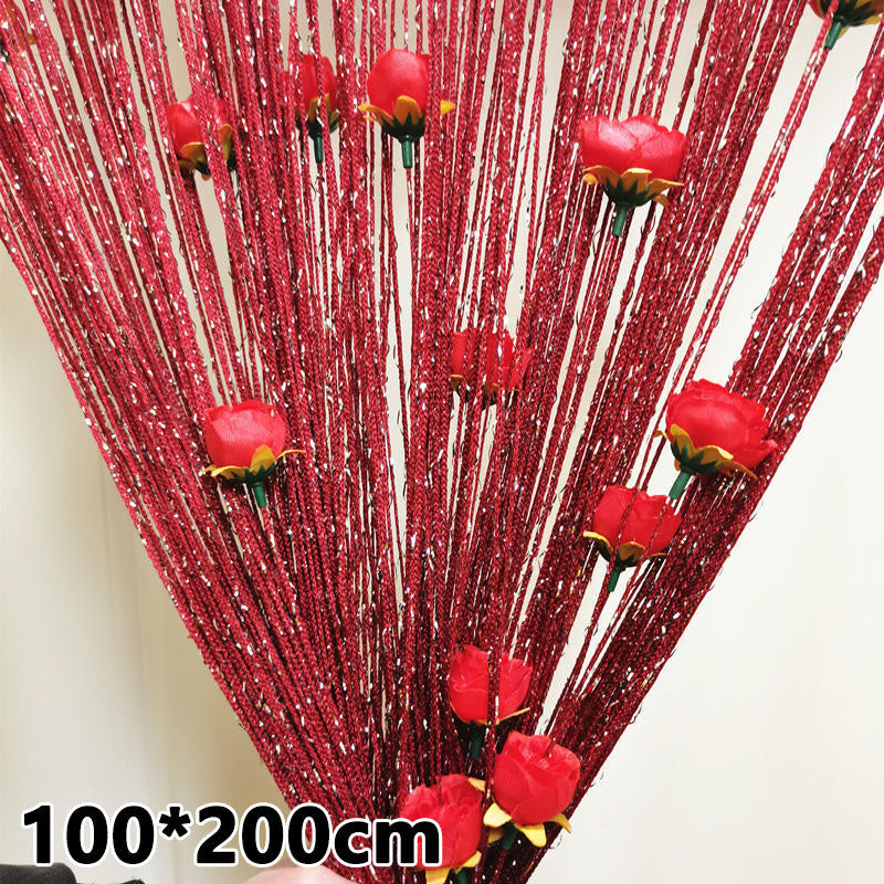 Hanging Vestibule String Rose Curtain