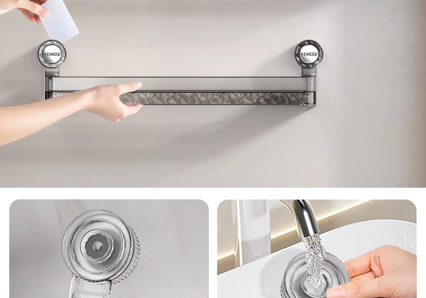 Suction Cup Retractable Slipper Rack