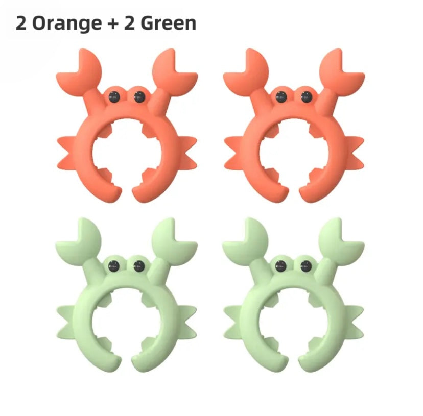 Universal Crab Silicone Spatula Holder Anti-overflow Clip