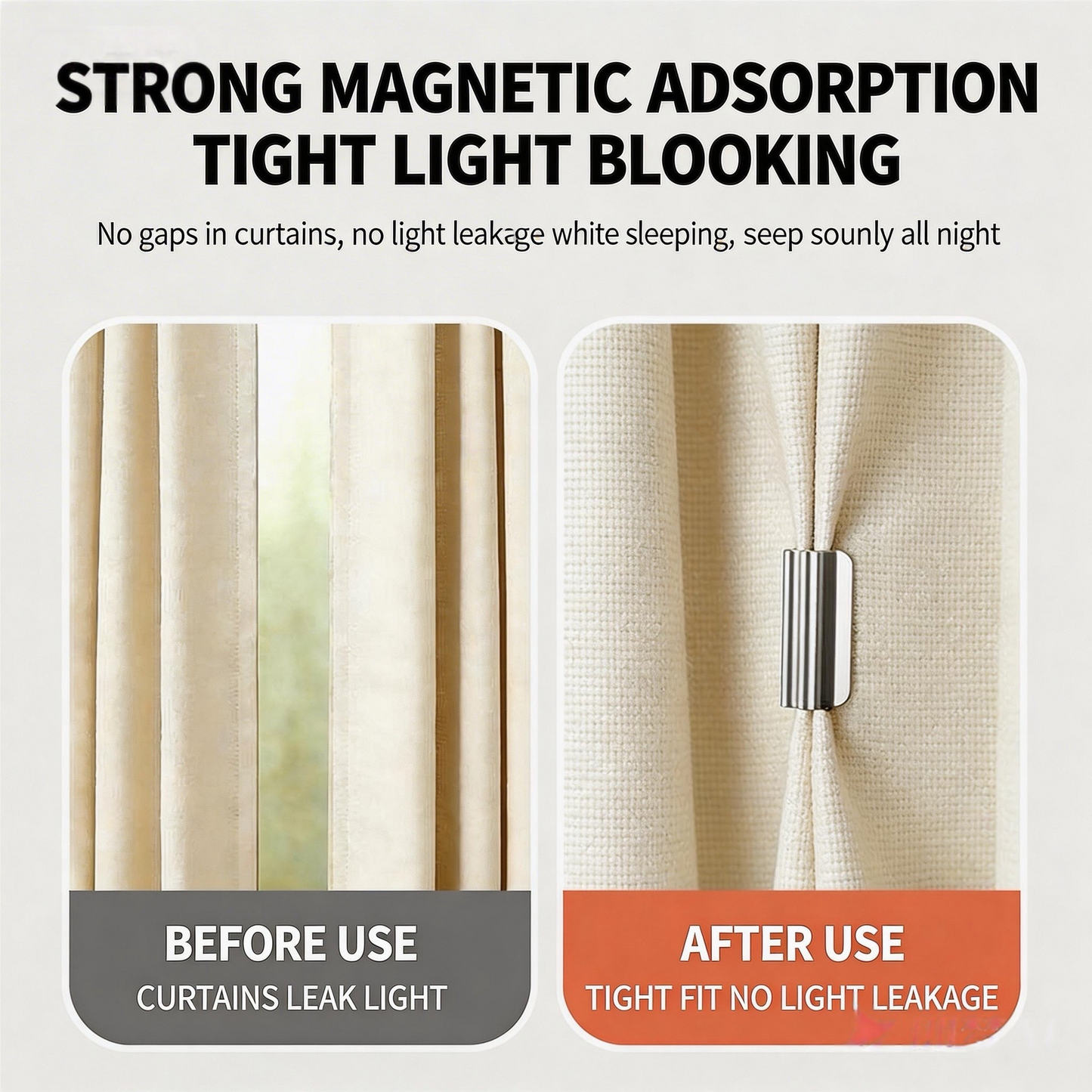 5 Pairs Strong Magnetic Curtain Clips