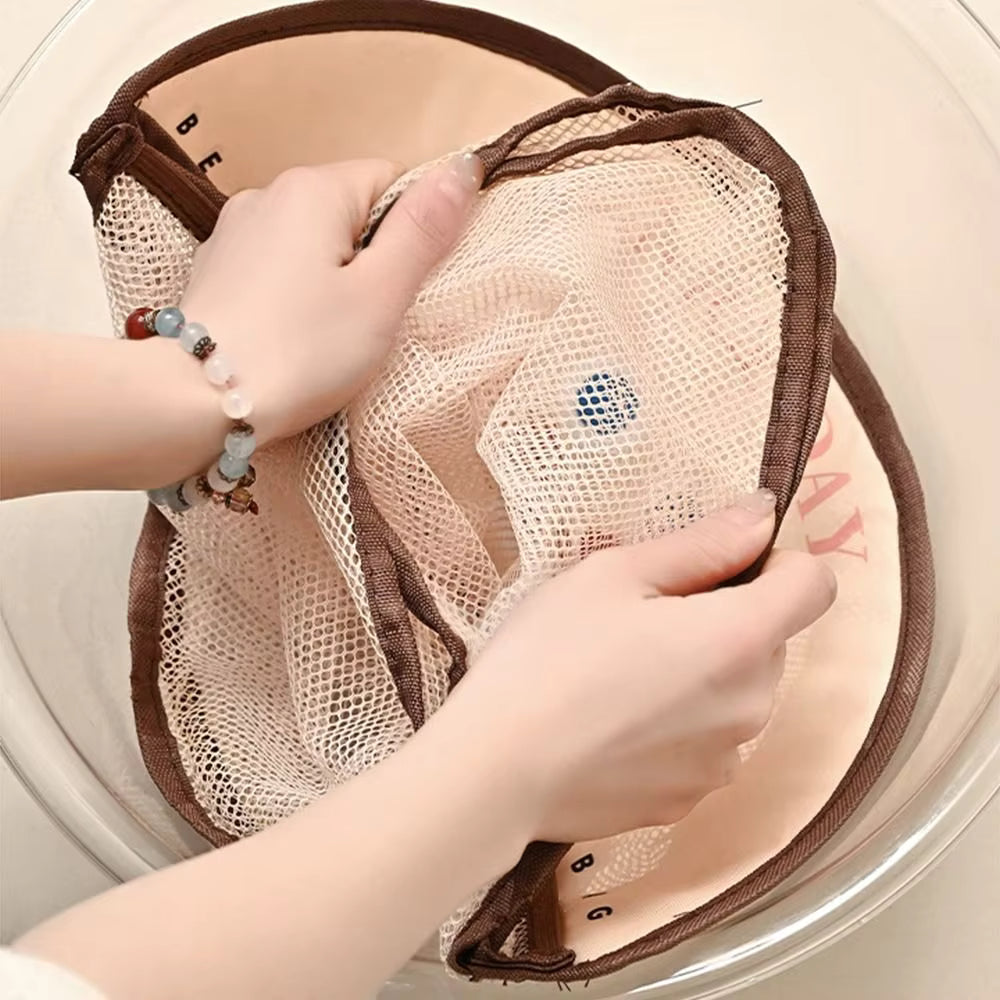 2 pcs Hanging Mesh Storage Bag Washable Laundry Organizer