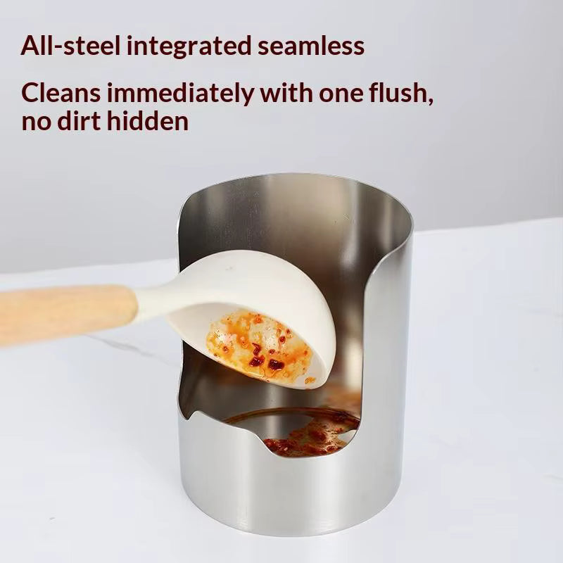 2026 NEW Stainless Steel Spatula Spoon Holder Heat Resistant