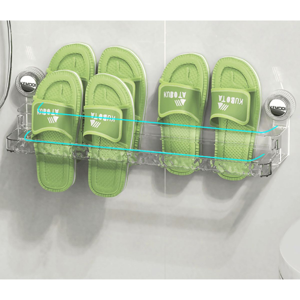 Suction Cup Retractable Slipper Rack