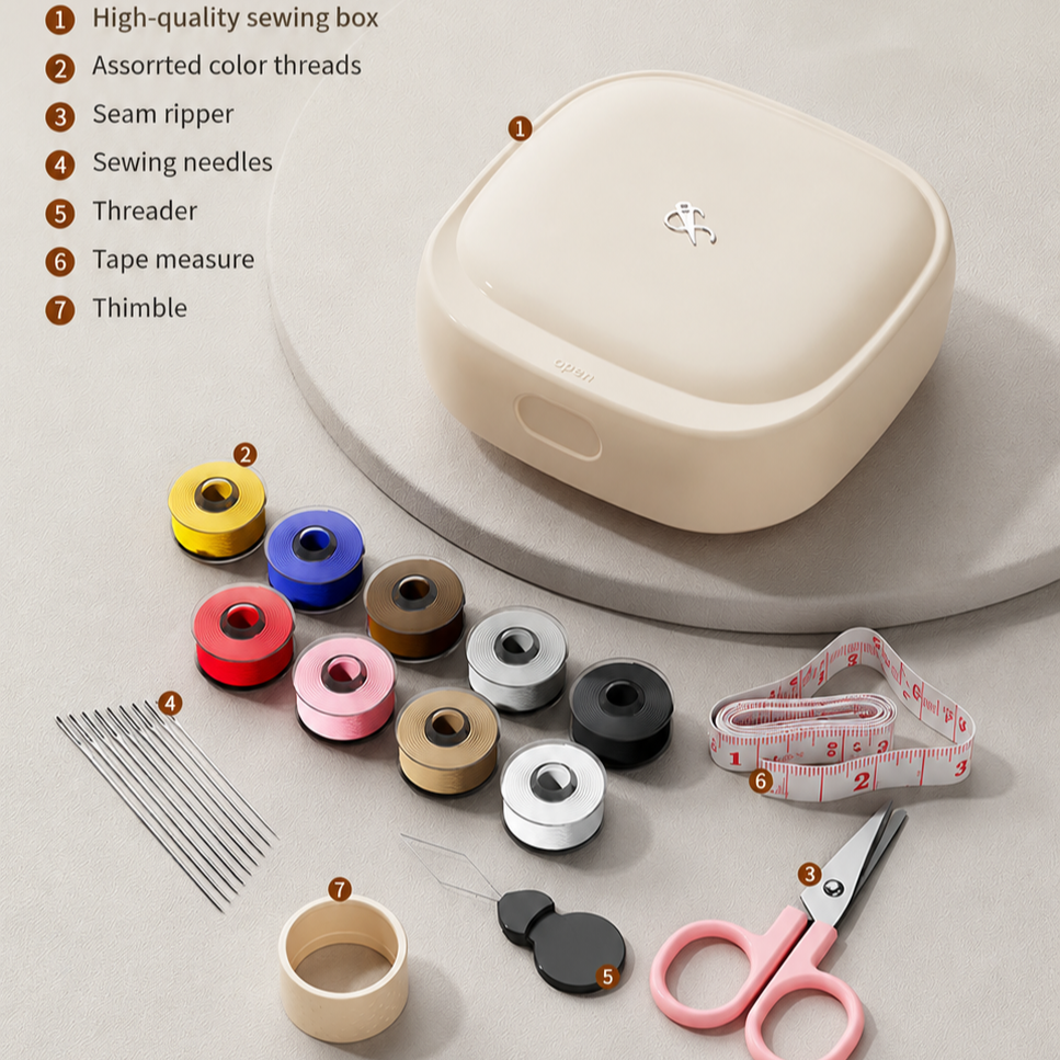 Mini Sewing Kit with Magnetic Needle Tool