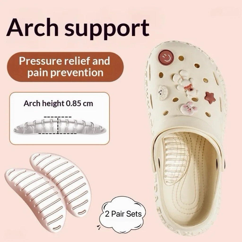 2 Pairs Gel Arch Support Pads Self-Adhesive Silicone Foot Pain Relief