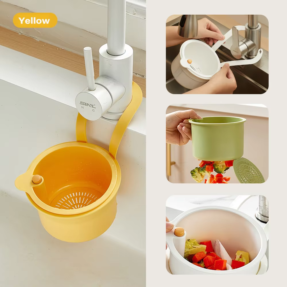 2 Pcs Creative Sink Hanging Strainer Basket