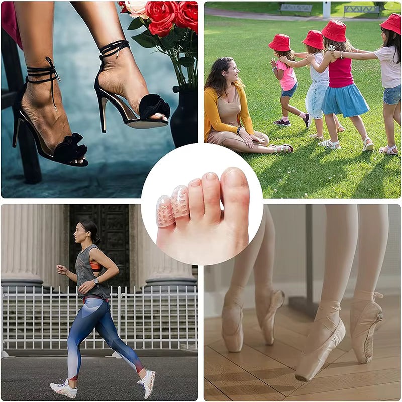 20 pcs Silicone Anti Friction Toe Protector Gel Breathable Toe Caps