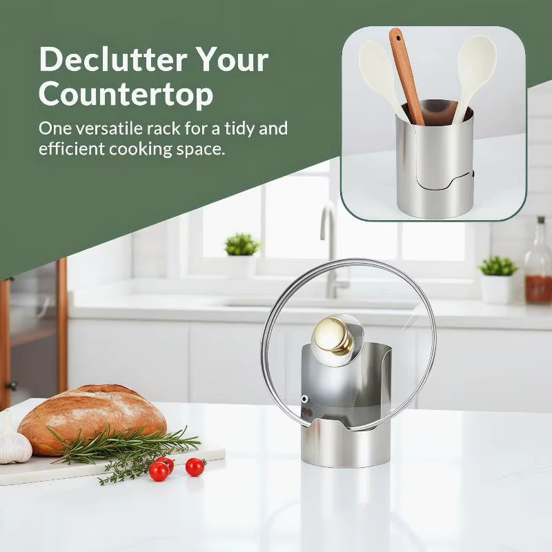 2026 NEW Stainless Steel Spatula Spoon Holder Heat Resistant