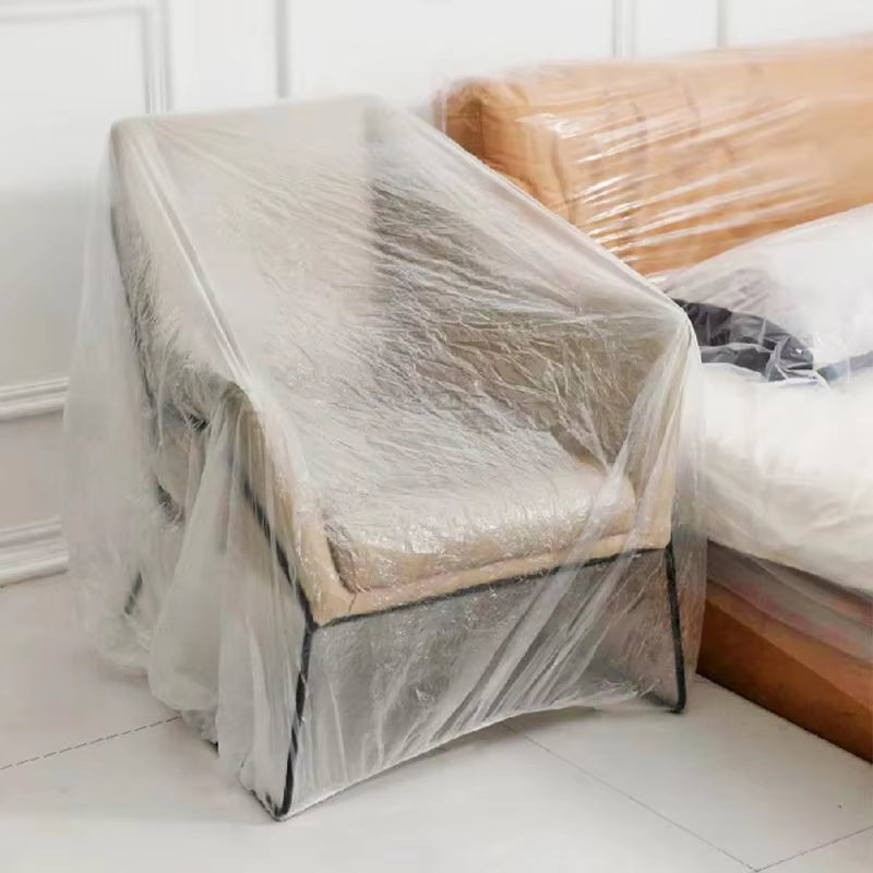 10pcs Transparent Disposable Furniture Dust Covers