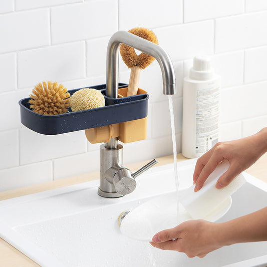 Sink Shelf Soap Sponge Drain Rack